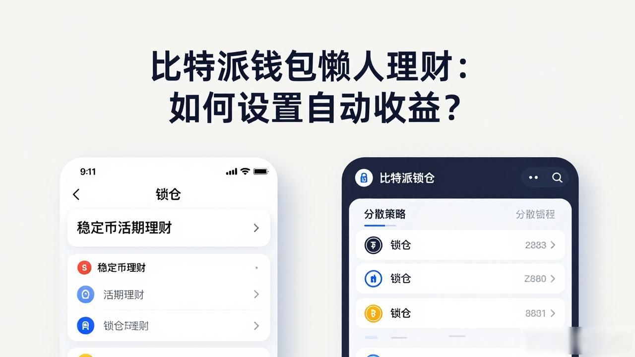 比特派钱包实现数字资产被动增值_如何通过比特派钱包APP实现收益自动化_比特派钱包理财板块操作指南